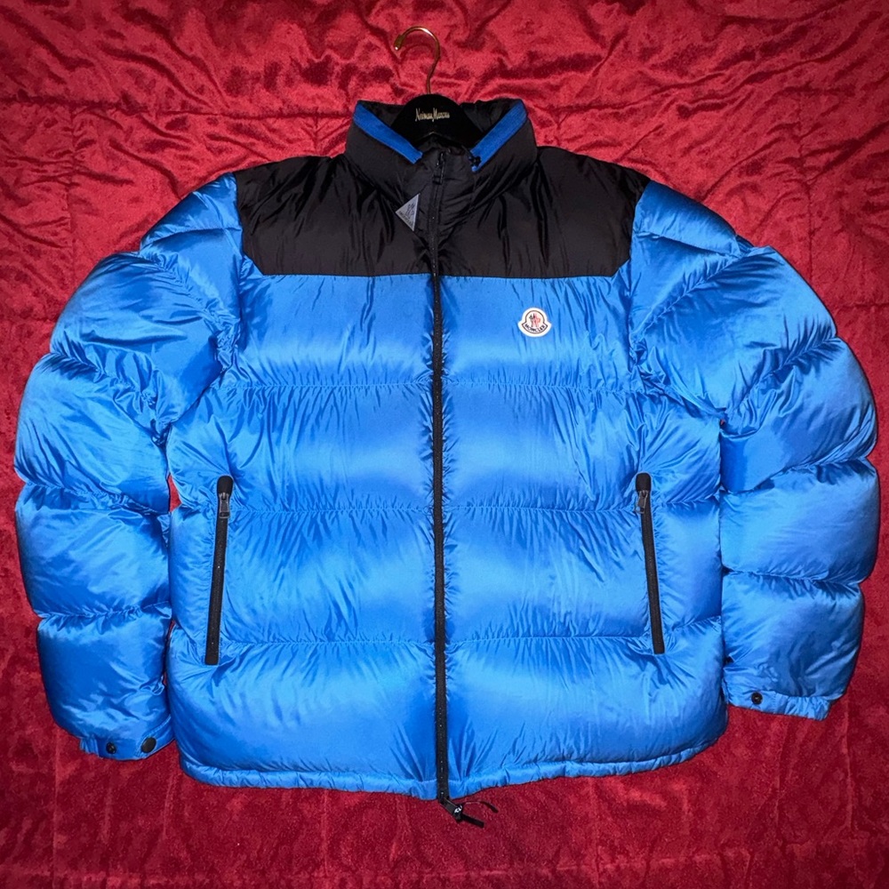Lightly USED Aunthentic Moncler Blue Down Puffer Coat Jacket Size 7 xl/xxl